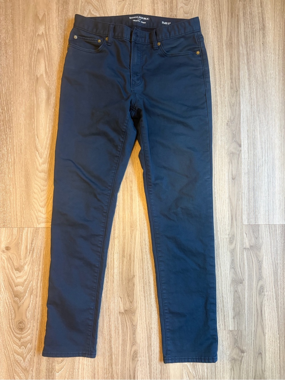 Banana Republic men’s Navy Travel Jean Slim Fit Pants size 31x32